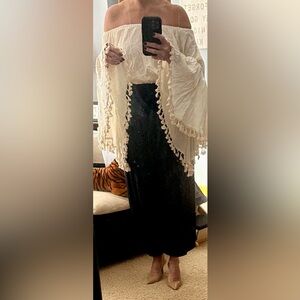 JADED GYPSY Off-Shoulder Crop Top